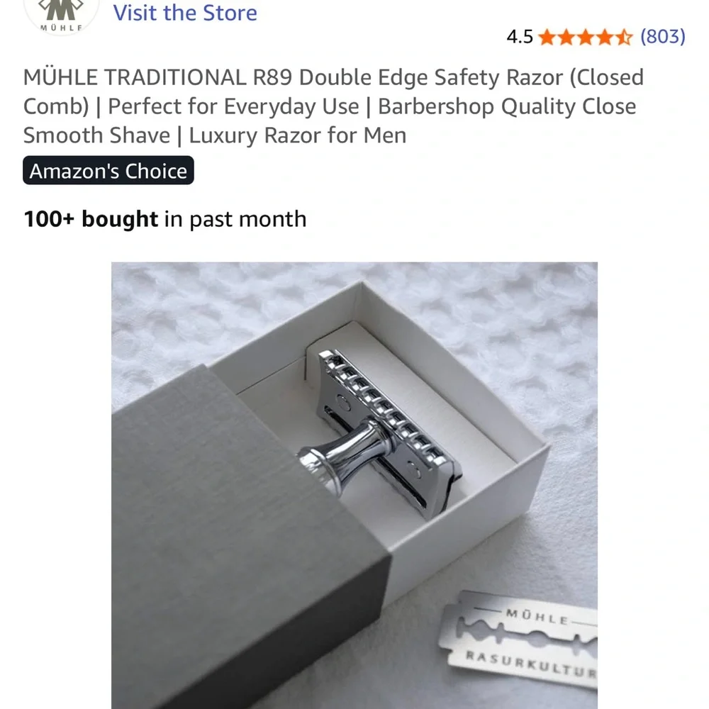 Muhle Chrome Safety Razor - Picture 8 of 14